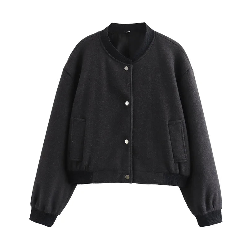 FARRUCCI Cropped Tweed Bomber Jacket — 2025