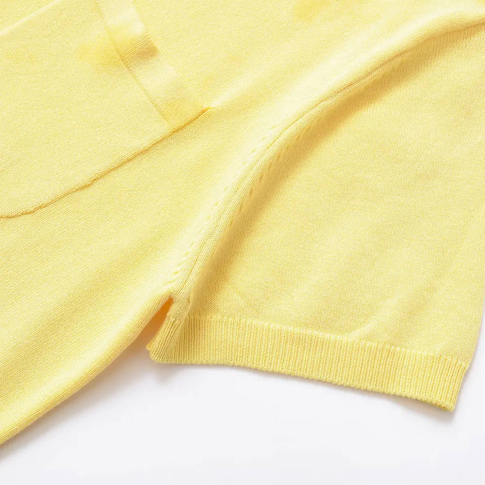 TRZA Women's Fashion Front Button Knit Sweater Polo Collar Short Sleeve Female Pullover Chic Top