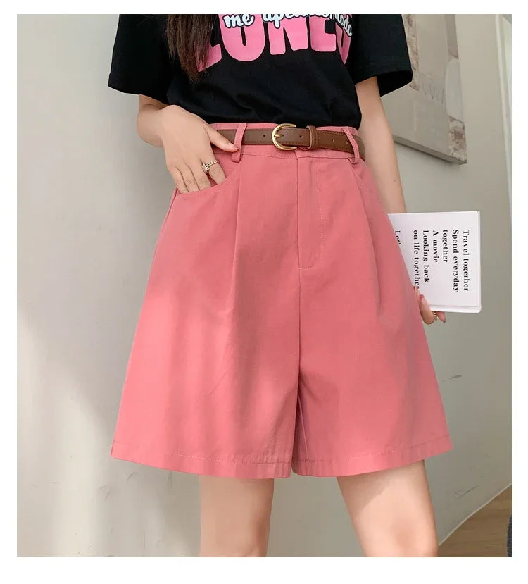 FARRUCCI Women’s High Waist Linen Cotton Cargo Shorts Summer 2025 | Luxury Old Money Casual Style