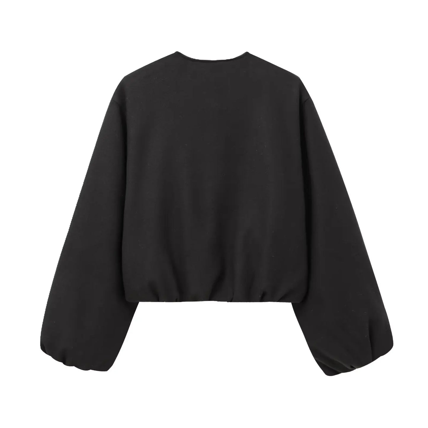 FARRUCCI Women’s Cropped Bomber Jacket 2025 | Front Zipper, Long Sleeve, Soft Sports-Inspired Luxury Outerwear Old Money Style