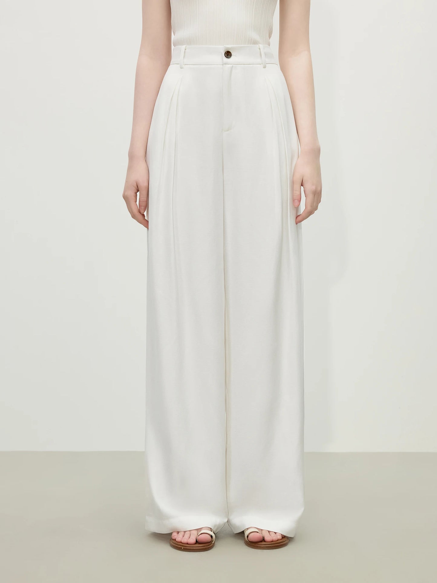 FARRUCCI Women’s Old Money Vintage Tailored Two-Piece Eco Linen Set Adjustable Waist Wide-Leg Pants Summer 2025 | From Boardroom to Brunch Luxury