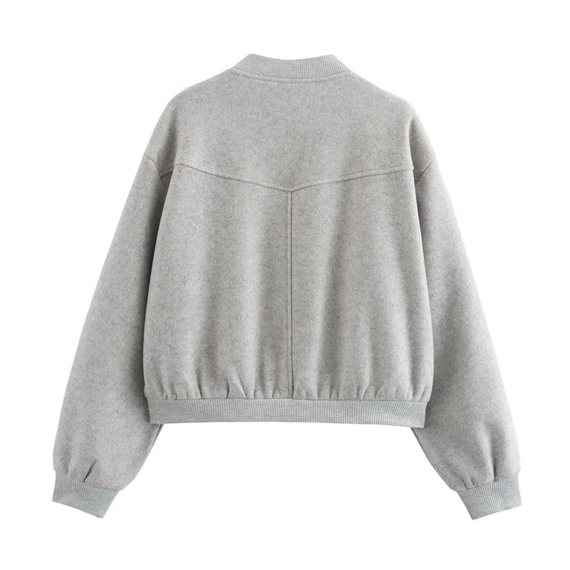 FARRUCCI Cropped Tweed Bomber Jacket — 2025