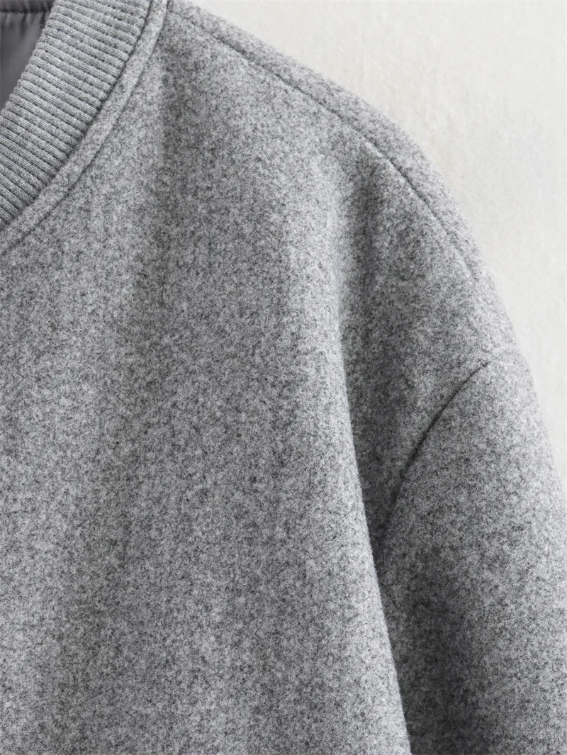 FARRUCCI Cropped Tweed Bomber Jacket — 2025