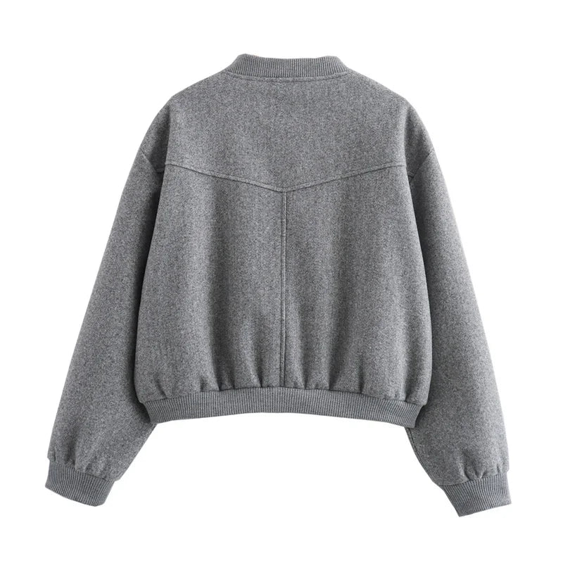 FARRUCCI Cropped Tweed Bomber Jacket — 2025
