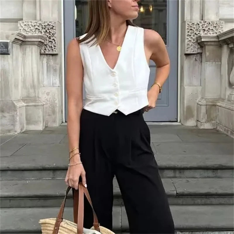 FARRUCCI Women’s Cropped Vest — Summer 2025