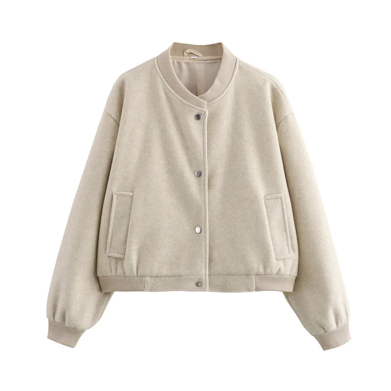 FARRUCCI Cropped Tweed Bomber Jacket — 2025