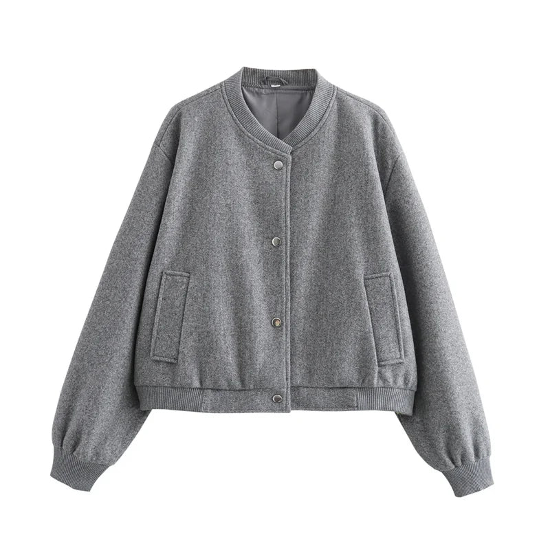 FARRUCCI Cropped Tweed Bomber Jacket — 2025