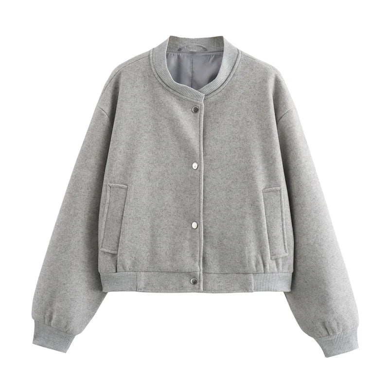 FARRUCCI Cropped Tweed Bomber Jacket — 2025