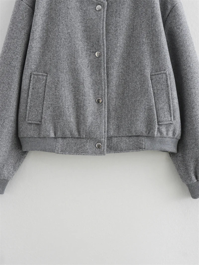 FARRUCCI Cropped Tweed Bomber Jacket — 2025