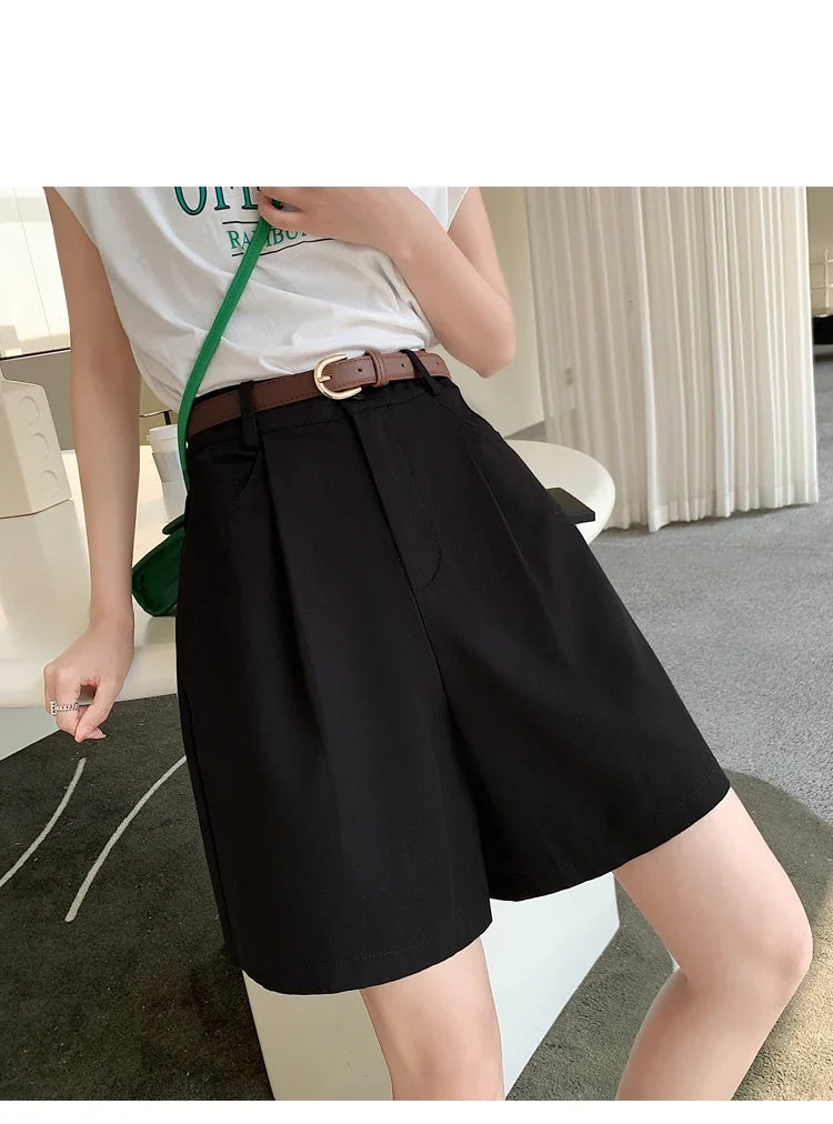 FARRUCCI Women’s High Waist Linen Cotton Cargo Shorts Summer 2025 | Luxury Old Money Casual Style