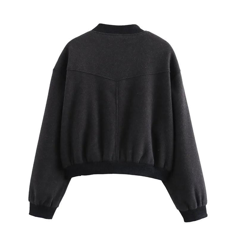 FARRUCCI Cropped Tweed Bomber Jacket — 2025