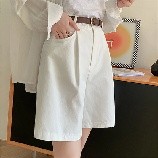 FARRUCCI Women’s High Waist Linen Cotton Cargo Shorts Summer 2025 | Luxury Old Money Casual Style