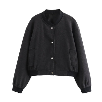FARRUCCI Cropped Tweed Bomber Jacket — 2025