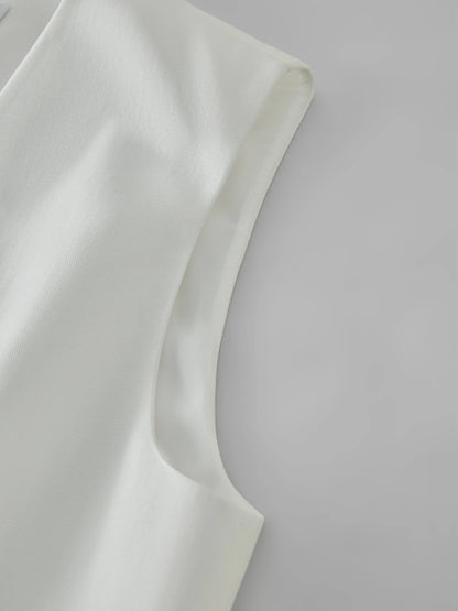 FARRUCCI Women’s Old Money Vintage Tailored Two-Piece Eco Linen Set Adjustable Waist Wide-Leg Pants Summer 2025 | From Boardroom to Brunch Luxury