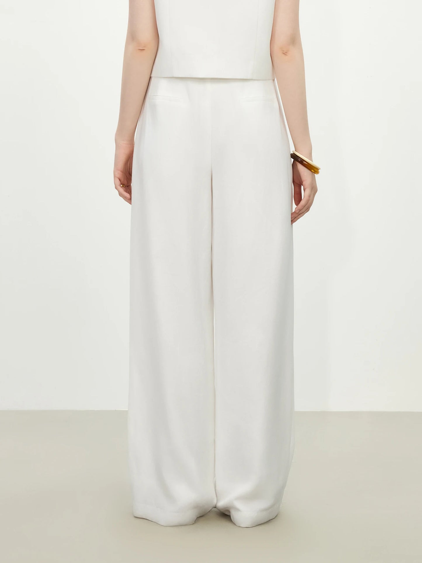 FARRUCCI Women’s Old Money Vintage Tailored Two-Piece Eco Linen Set Adjustable Waist Wide-Leg Pants Summer 2025 | From Boardroom to Brunch Luxury