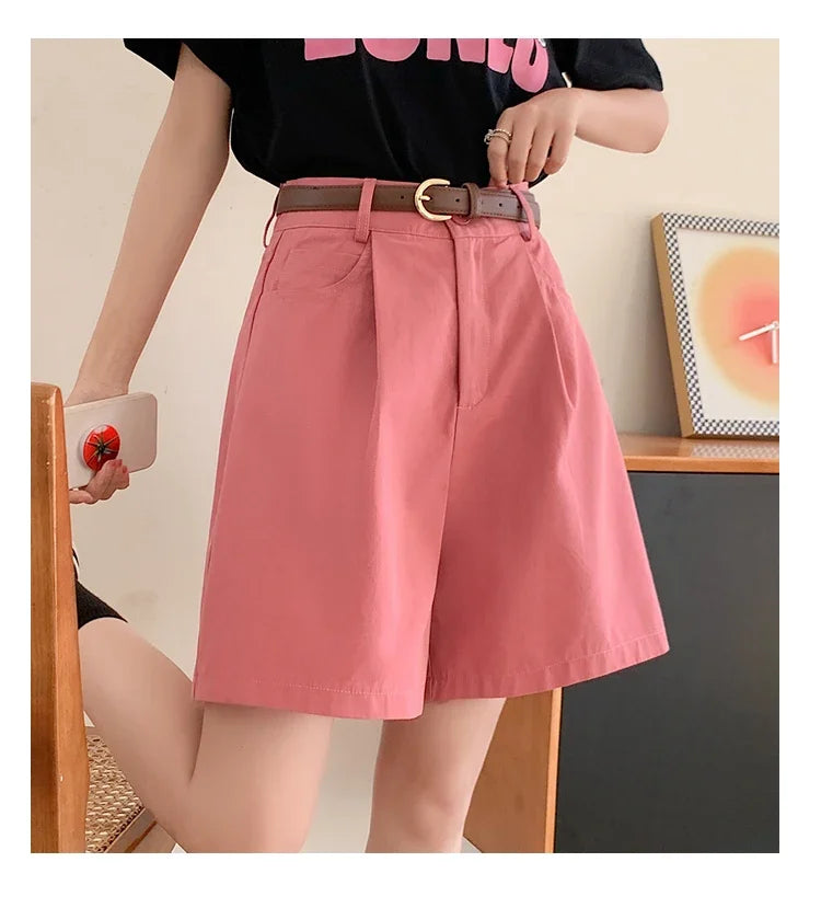 FARRUCCI Women’s High Waist Linen Cotton Cargo Shorts Summer 2025 | Luxury Old Money Casual Style
