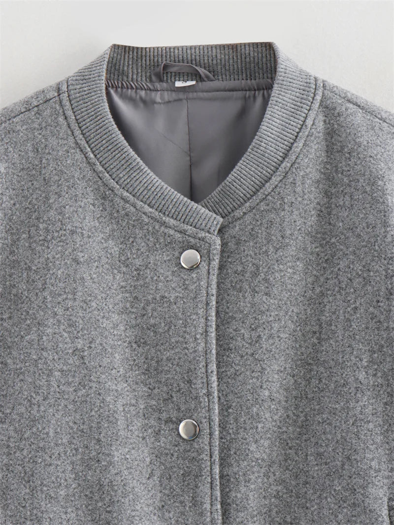 FARRUCCI Cropped Tweed Bomber Jacket — 2025