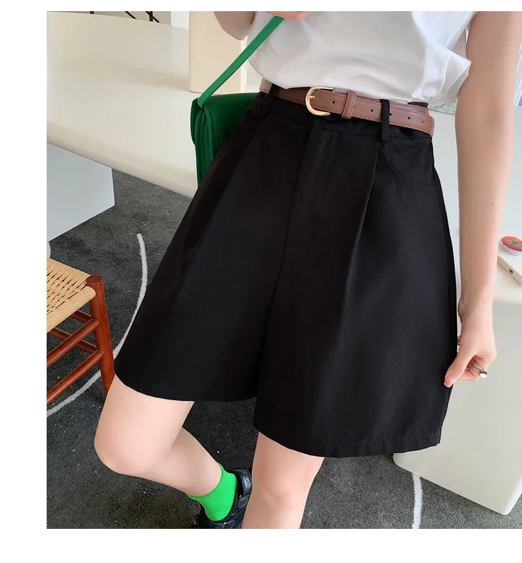 FARRUCCI Women’s High Waist Linen Cotton Cargo Shorts Summer 2025 | Luxury Old Money Casual Style