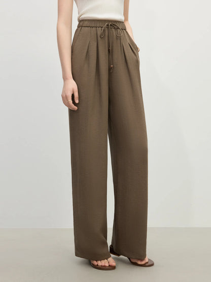 FARRUCCI Women’s Minimalist Linen High Waist Loose Trousers Summer 2025 | Luxury Old Money Casual Style