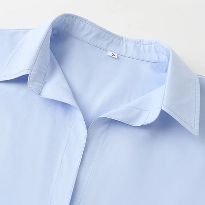 FARRUCCI Women’s Striped Long Sleeve Shirt | Oversized Casual Design — Summer 2025 Collection