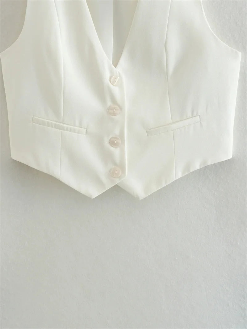 FARRUCCI Women’s Cropped Vest — Summer 2025