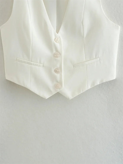 FARRUCCI Women’s Cropped Vest — Summer 2025