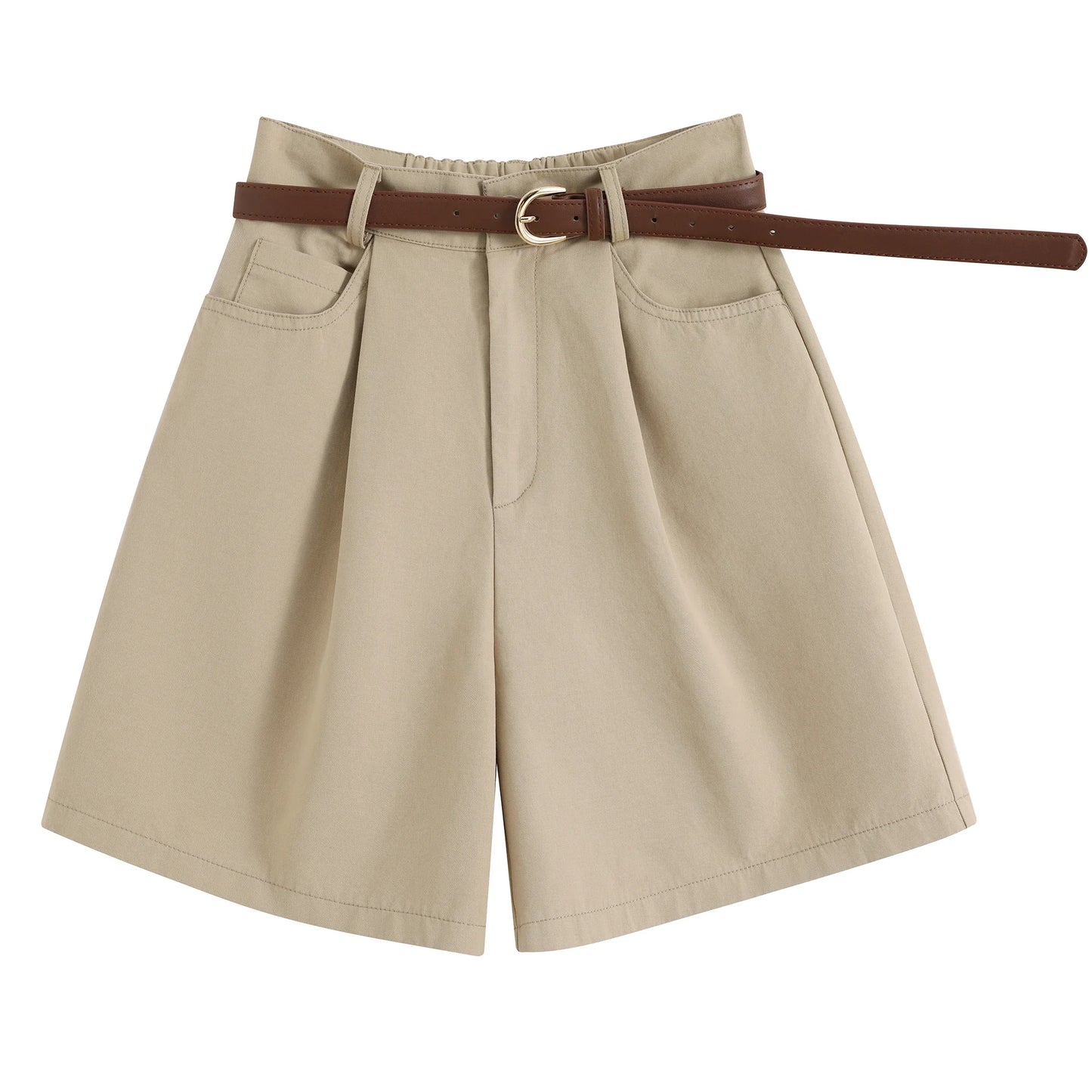FARRUCCI Women’s High Waist Linen Cotton Cargo Shorts Summer 2025 | Luxury Old Money Casual Style