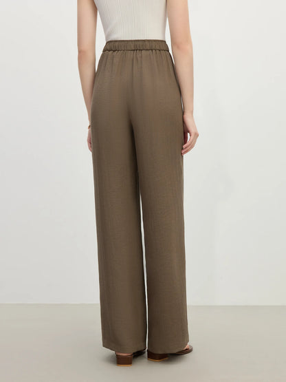 FARRUCCI Women’s Minimalist Linen High Waist Loose Trousers Summer 2025 | Luxury Old Money Casual Style