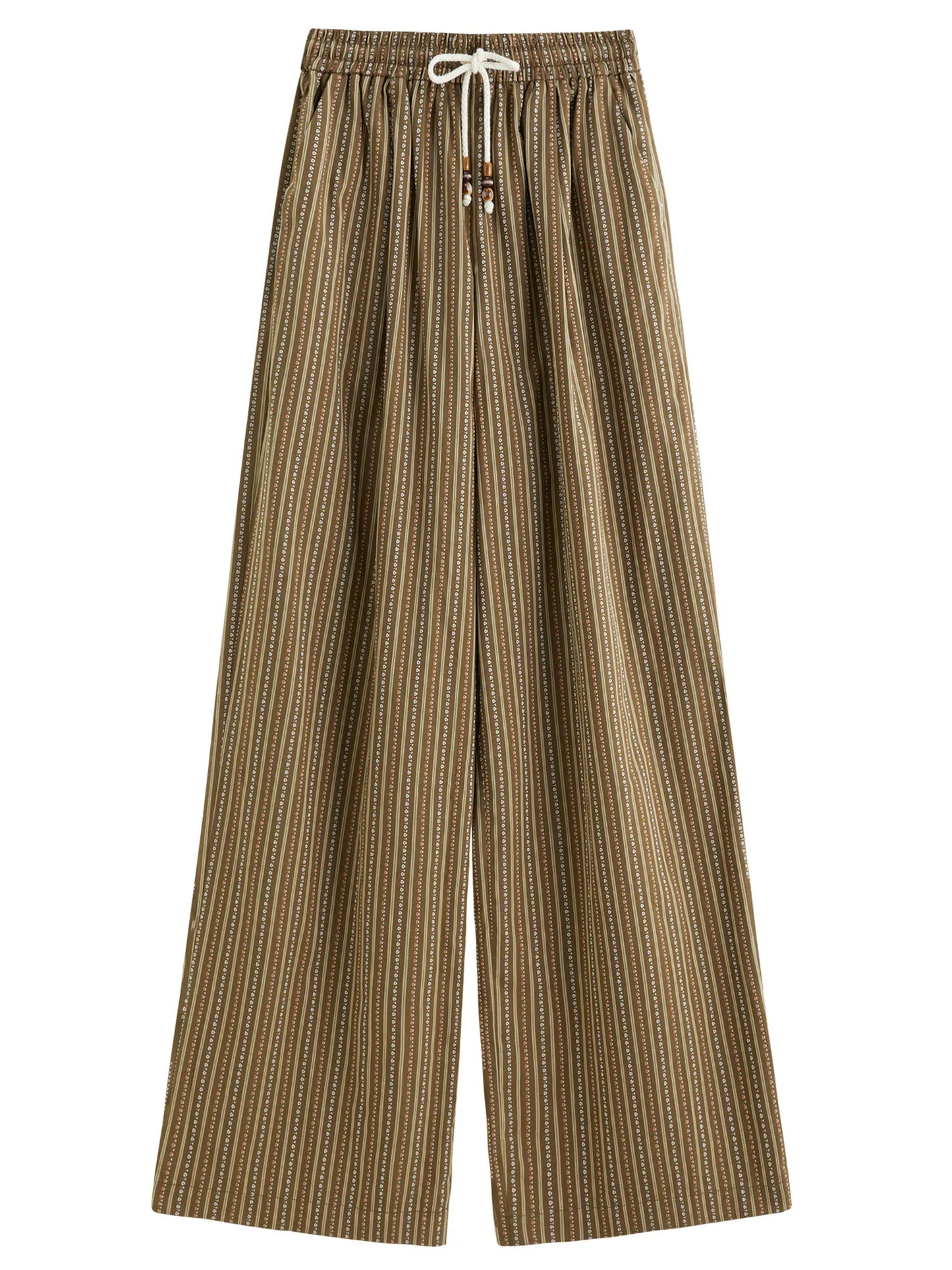 FARRUCCI Women’s Wide-Leg Striped Trousers — Summer 2025