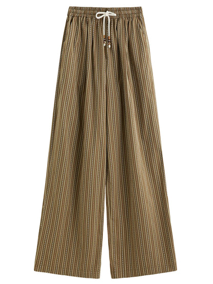 FARRUCCI Women’s Wide-Leg Striped Trousers — Summer 2025
