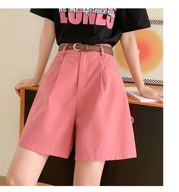 FARRUCCI Women’s High Waist Linen Cotton Cargo Shorts Summer 2025 | Luxury Old Money Casual Style