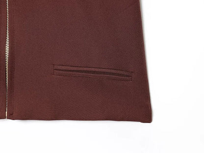 FARRUCCI Women’s Cropped Zipper Jacket | Varsity Style, Short Sleeve — 2025 Collection