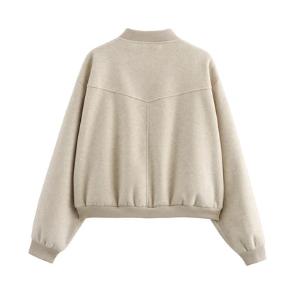FARRUCCI Cropped Tweed Bomber Jacket — 2025