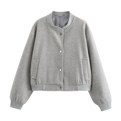 FARRUCCI Cropped Tweed Bomber Jacket — 2025
