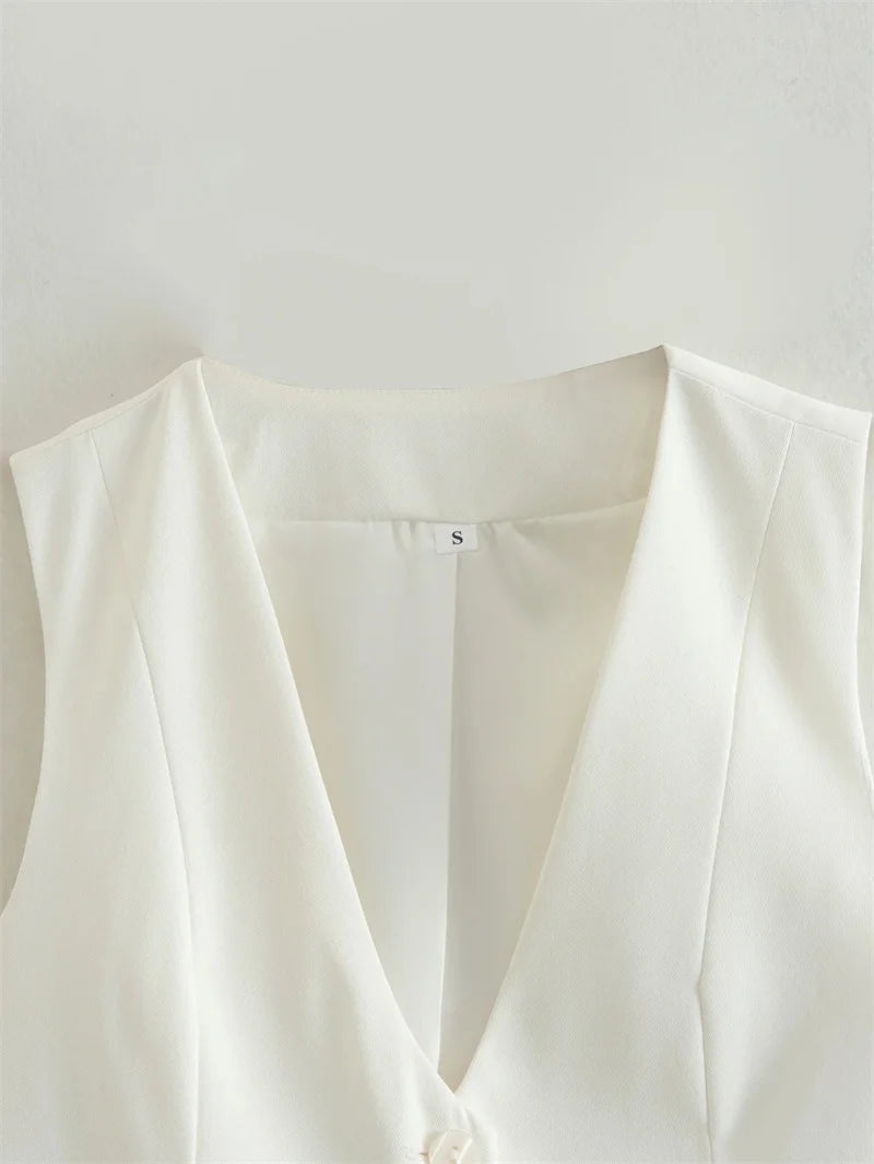 FARRUCCI Women’s Cropped Vest — Summer 2025
