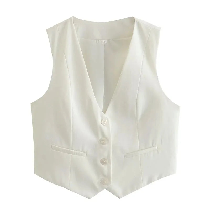 FARRUCCI Women’s Cropped Vest — Summer 2025