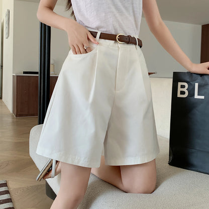 FARRUCCI Women’s High Waist Linen Cotton Cargo Shorts Summer 2025 | Luxury Old Money Casual Style