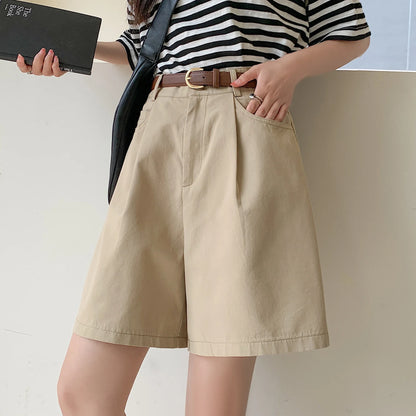 FARRUCCI Women’s High Waist Linen Cotton Cargo Shorts Summer 2025 | Luxury Old Money Casual Style