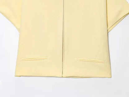 FARRUCCI Women’s Cropped Zipper Jacket | Varsity Style, Short Sleeve — 2025 Collection