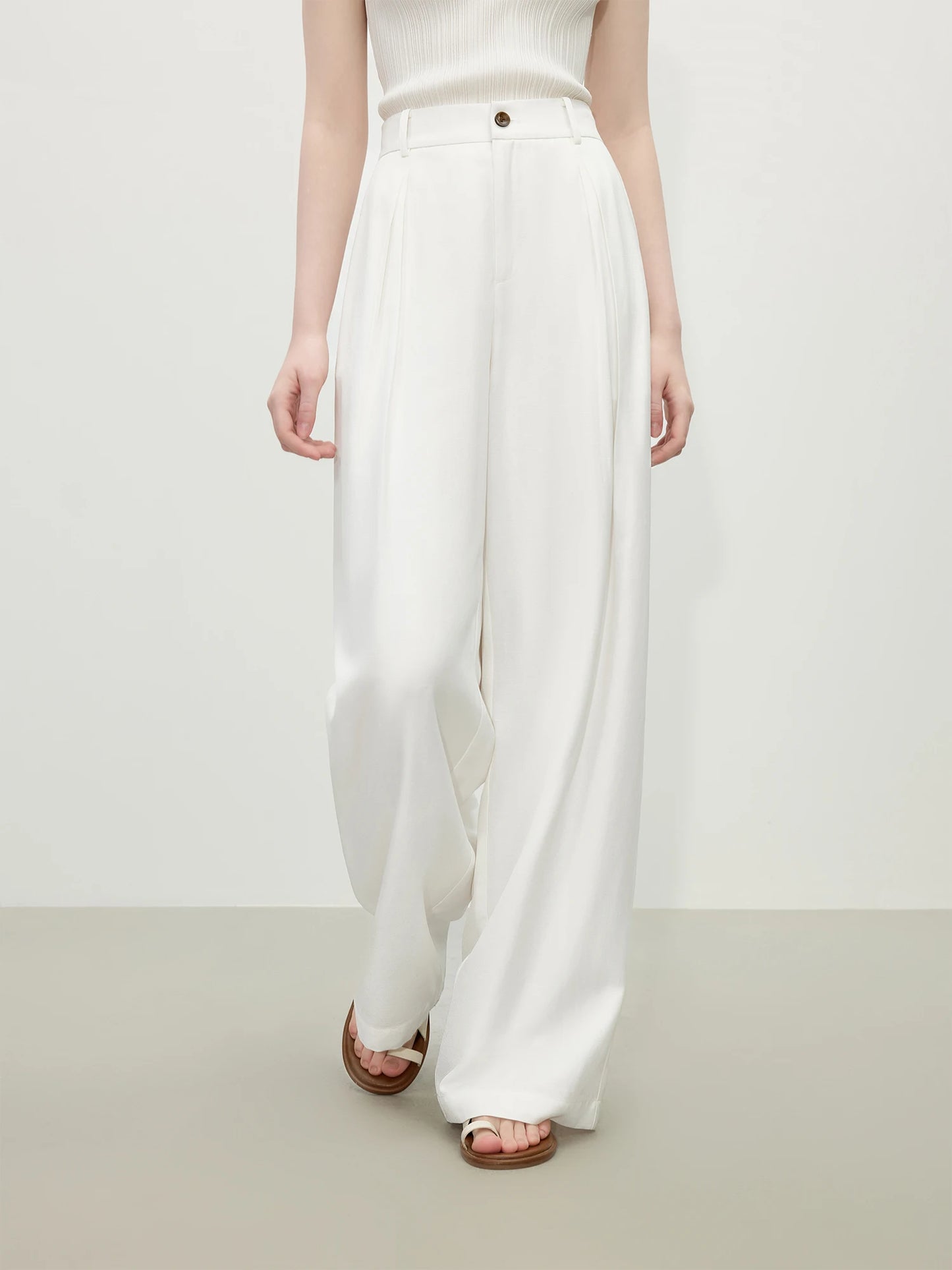 FARRUCCI Women’s Old Money Vintage Tailored Two-Piece Eco Linen Set Adjustable Waist Wide-Leg Pants Summer 2025 | From Boardroom to Brunch Luxury