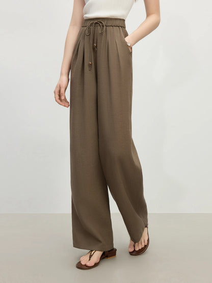 FARRUCCI Women’s Minimalist Linen High Waist Loose Trousers Summer 2025 | Luxury Old Money Casual Style