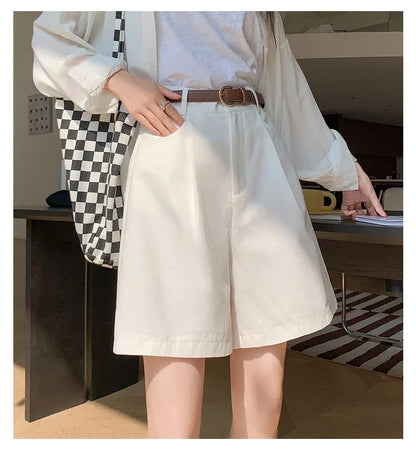 FARRUCCI Women’s High Waist Linen Cotton Cargo Shorts Summer 2025 | Luxury Old Money Casual Style