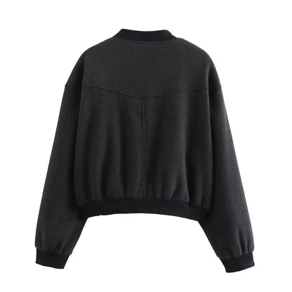 FARRUCCI Cropped Tweed Bomber Jacket — 2025