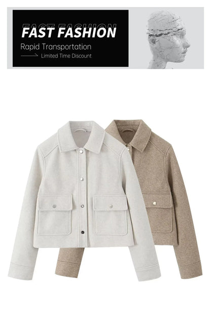 FARRUCCI Women’s Casual Polo Jacket — Autumn 2025